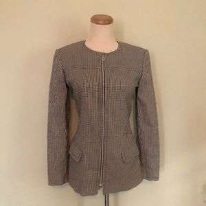 Cento X Cento Black Plaid Jacket Sz: 6 [EU 38]🤍🖤